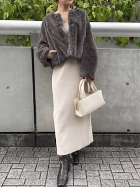 「厚手のコート」｜iqonさん（レディース・155cm）の冬コーディネート