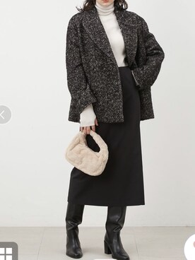 「厚手のコート」｜iqonさん（レディース・155cm）の冬コーディネート