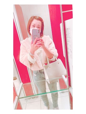 「UNTITLED（アンタイトル）のアイテム（バッグ）」を使った、やま あやさん（レディース・154cm）の秋コーディネート