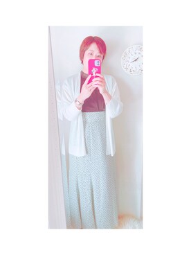 「オフィススタイル」｜「アイテム（PC・スマホグッズ/家電）」を使った、やま あやさん（レディース・154cm）の春コーディネート