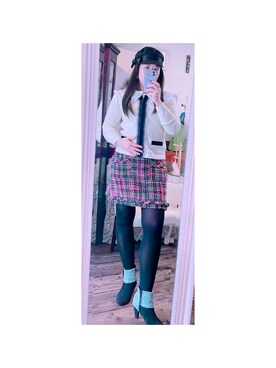 「Chesty（チェスティー）のアイテム」を使った、やま あやさん（レディース・154cm）の冬コーディネート