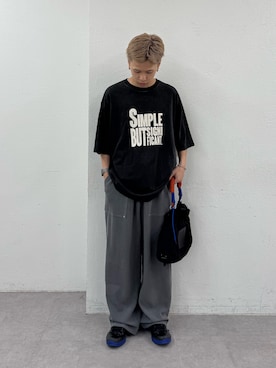 「SOUNDSGOOOOD（サウンズグッド）の【SOUNDS GOOOOD】2WAYナイロンタックギャザーパラコードBAG/WEB限定カラー追加（トートバッグ）」を使った、ゆうしんさん（メンズ・167cm）の夏コーディネート