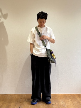 「SOUNDSGOOOOD（サウンズグッド）の【SOUNDS GOOOOD】2WAYナイロンタックギャザーパラコードBAG/WEB限定カラー追加（トートバッグ）」を使った、ゆうしんさん（メンズ・167cm）の夏コーディネート