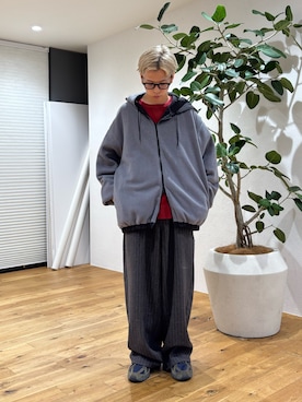 「CIAOPANIC TYPY（チャオパニックティピー）の∴【UNISEX】撥水ナイロンフリース配色リバーシブルブルゾン（ブルゾン、ブラック系）」を使った、ゆうしんさん（メンズ・167cm）の秋コーディネート