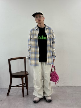 「CIAOPANIC TYPY（チャオパニックティピー）のアイテム（帽子）」を使った、ゆうしんさん（メンズ・167cm）の春コーディネート