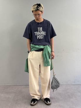 「CIAOPANIC TYPY（チャオパニックティピー）のアイテム（スラックス）」を使った、ゆうしんさん（メンズ・167cm）の春コーディネート