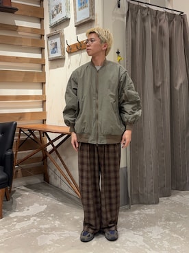 「アイテム（MA-1）」を使った、yushin1919さん（メンズ・165cm・20代）の冬コーディネート