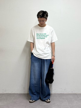「SOUNDSGOOOOD（サウンズグッド）の【SOUNDS GOOOOD】2WAYナイロンタックギャザーパラコードBAG/WEB限定カラー追加（トートバッグ）」を使った、ゆうしんさん（メンズ・167cm）の夏コーディネート