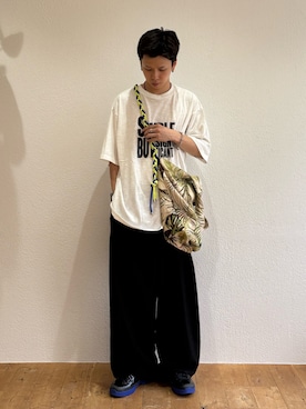 「SOUNDSGOOOOD（サウンズグッド）のアイテム（トートバッグ）」を使った、ゆうしんさん（メンズ・167cm）の夏コーディネート