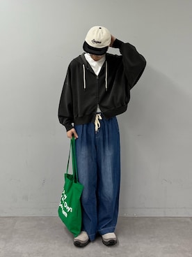 「CIAOPANIC TYPY（チャオパニックティピー）のアイテム（帽子）」を使った、ゆうしんさん（メンズ・167cm）の春コーディネート