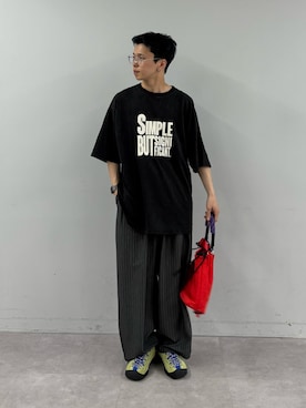 「SOUNDSGOOOOD（サウンズグッド）の【SOUNDS GOOOOD】2WAYナイロンタックギャザーパラコードBAG/WEB限定カラー追加（トートバッグ）」を使った、ゆうしんさん（メンズ・167cm）の夏コーディネート