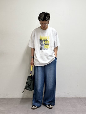 「SOUNDSGOOOOD（サウンズグッド）の【SOUNDS GOOOOD】2WAYナイロンタックギャザーパラコードBAG/WEB限定カラー追加（トートバッグ）」を使った、ゆうしんさん（メンズ・167cm）の夏コーディネート