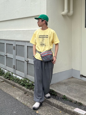 「CIAOPANIC TYPY（チャオパニックティピー）のアイテム（キャップ）」を使った、ゆうしんさん（メンズ・167cm）の春コーディネート