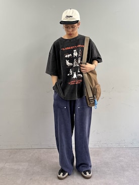 「CIAOPANIC TYPY（チャオパニックティピー）のアイテム（キャップ）」を使った、ゆうしんさん（メンズ・167cm）の春コーディネート