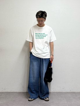「SOUNDSGOOOOD（サウンズグッド）の【SOUNDS GOOOOD】2WAYナイロンタックギャザーパラコードBAG/WEB限定カラー追加（トートバッグ）」を使った、ゆうしんさん（メンズ・167cm）の夏コーディネート