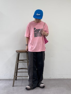 「CIAOPANIC TYPY（チャオパニックティピー）のアイテム（キャップ）」を使った、ゆうしんさん（メンズ・167cm）の春コーディネート