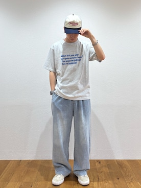 「CIAOPANIC TYPY（チャオパニックティピー）のアイテム（帽子）」を使った、ゆうしんさん（メンズ・167cm）の夏コーディネート