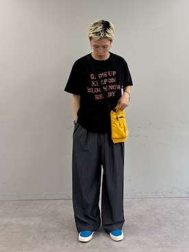 「CIAOPANIC TYPY（チャオパニックティピー）のアイテム（スラックス）」を使った、ゆうしんさん（メンズ・167cm）の春コーディネート