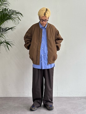「CIAOPANIC TYPY（チャオパニックティピー）のアイテム（MA-1）」を使った、ゆうしんさん（メンズ・167cm）の秋コーディネート