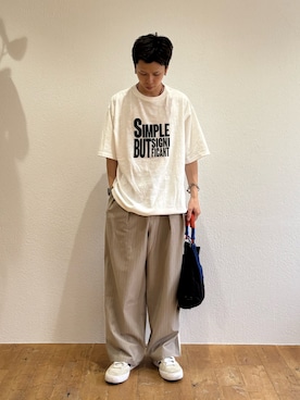 「SOUNDSGOOOOD（サウンズグッド）の【SOUNDS GOOOOD】2WAYナイロンタックギャザーパラコードBAG/WEB限定カラー追加（トートバッグ）」を使った、ゆうしんさん（メンズ・167cm）の夏コーディネート