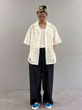 「CIAOPANIC TYPY（チャオパニックティピー）のアイテム（スラックス）」を使った、ゆうしんさん（メンズ・167cm）の春コーディネート