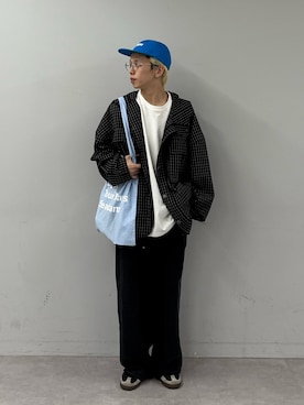 「CIAOPANIC TYPY（チャオパニックティピー）のアイテム（キャップ）」を使った、ゆうしんさん（メンズ・167cm）の春コーディネート