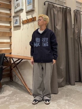 「CIAOPANIC TYPY（チャオパニックティピー）の【冬も暖かい◎】男女兼用/モールタックストレートパンツ（スラックス）」を使った、yushin1919さん（メンズ・165cm）の秋コーディネート