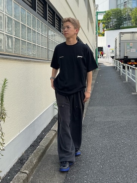 「Franklin Climbing（フランクリンクライミング）の【Franklin Climbing×JIMNY】ジムニーコレクションTee（Tシャツ/カットソー、ブラック系）」を使った、ゆうしんさん（メンズ・167cm）の夏コーディネート