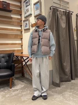 「アイテム（ベスト）」を使った、yushin1919さん（メンズ・165cm・20代）の冬コーディネート