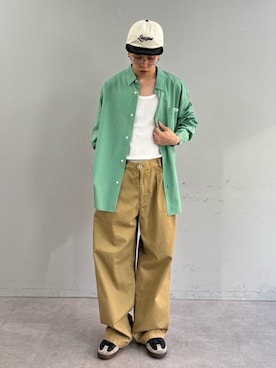 「CIAOPANIC TYPY（チャオパニックティピー）のアイテム（キャップ）」を使った、ゆうしんさん（メンズ・167cm）の春コーディネート