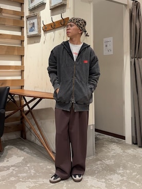 「ブラック」｜「アイテム（スウェット）」を使った、yushin1919さん（メンズ・165cm）の秋コーディネート