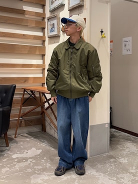 「アイテム（MA-1）」を使った、yushin1919さん（メンズ・165cm・20代）の冬コーディネート