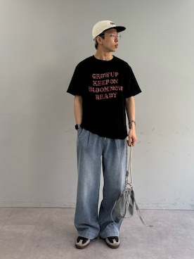 「CIAOPANIC TYPY（チャオパニックティピー）のアイテム（キャップ）」を使った、ゆうしんさん（メンズ・167cm）の春コーディネート