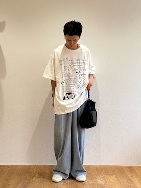 「SOUNDSGOOOOD（サウンズグッド）の【SOUNDS GOOOOD】2WAYナイロンタックギャザーパラコードBAG/WEB限定カラー追加（トートバッグ）」を使った、ゆうしんさん（メンズ・167cm）の夏コーディネート