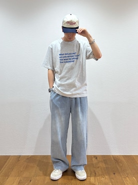 「CIAOPANIC TYPY（チャオパニックティピー）のアイテム（キャップ）」を使った、ゆうしんさん（メンズ・167cm）の夏コーディネート