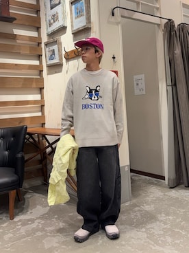 「CIAOPANIC TYPY（チャオパニックティピー）のアイテム（帽子）」を使った、ゆうしんさん（メンズ・165cm）の冬コーディネート