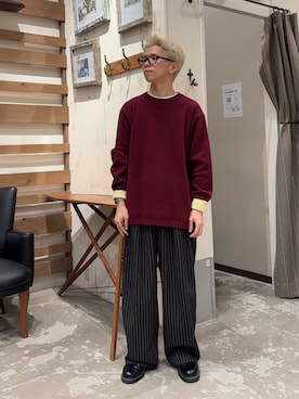 「CIAOPANIC TYPY（チャオパニックティピー）のアイテム（スラックス）」を使った、yushin1919さん（メンズ・165cm）の冬コーディネート