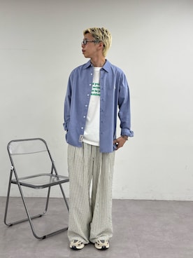 「GEVACO（ゲバコ）のアイテム」を使った、ゆうしんさん（メンズ・167cm）の春コーディネート