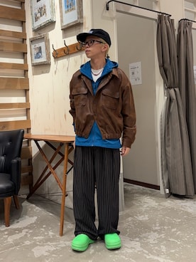 「アイテム（マウンテンパーカー）」を使った、yushin1919さん（メンズ・165cm）の秋コーディネート