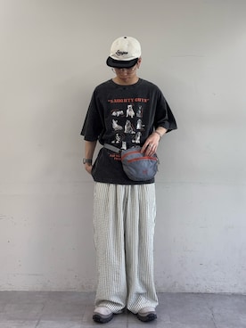 「CIAOPANIC TYPY（チャオパニックティピー）のアイテム（キャップ）」を使った、ゆうしんさん（メンズ・167cm）の春コーディネート