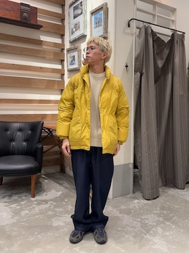 「アイテム（ダウンジャケット/コート）」を使った、yushin1919さん（メンズ・165cm・20代）の冬コーディネート