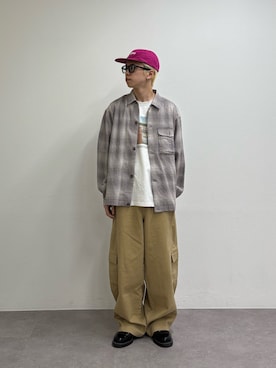 「CIAOPANIC TYPY（チャオパニックティピー）のアイテム（キャップ）」を使った、ゆうしんさん（メンズ・165cm）の春コーディネート