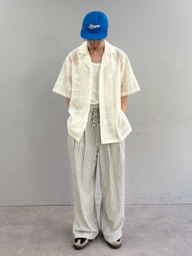 「CIAOPANIC TYPY（チャオパニックティピー）のアイテム（キャップ）」を使った、ゆうしんさん（メンズ・167cm）の春コーディネート