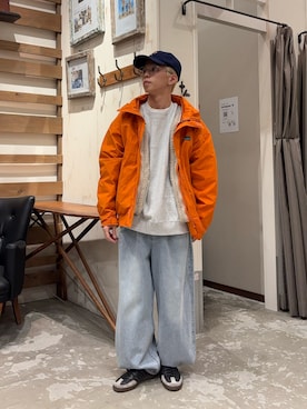 「アイテム（ナイロンジャケット）」を使った、yushin1919さん（メンズ・165cm）の秋コーディネート