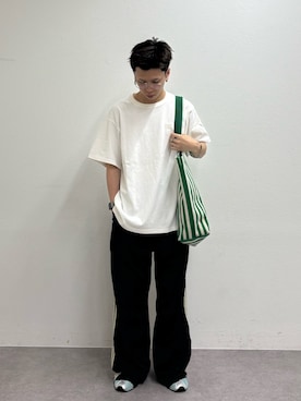「etsinta（エシンタ）のアイテム」を使った、ゆうしんさん（メンズ・167cm）の夏コーディネート