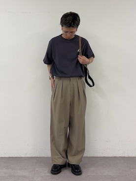 「GEVACO（ゲバコ）のアイテム」を使った、ゆうしんさん（メンズ・167cm）の春コーディネート