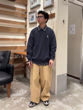 「アイテム（チノパンツ）」を使った、yushin1919さん（メンズ・165cm・20代）の秋コーディネート