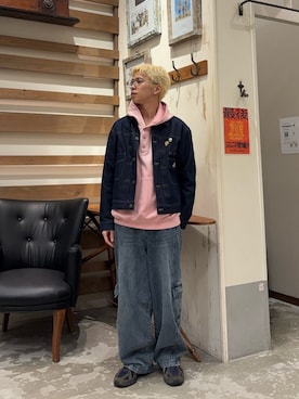 「GEVACO（ゲバコ）のアイテム」を使った、ゆうしんさん（メンズ・165cm）の冬コーディネート