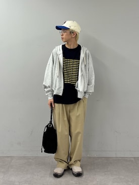 「GEVACO（ゲバコ）のアイテム」を使った、ゆうしんさん（メンズ・167cm）の春コーディネート