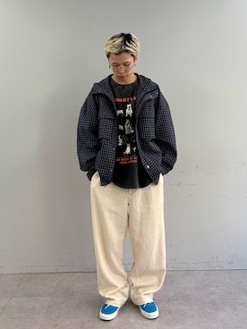 「CIAOPANIC TYPY（チャオパニックティピー）のアイテム（スラックス）」を使った、ゆうしんさん（メンズ・167cm）の春コーディネート